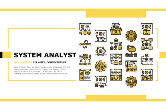 Download System Analyst Data Landing Header Vecto - System Collection