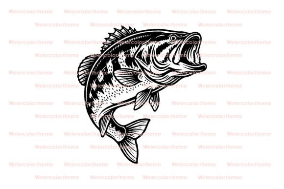 Download Largemouth Bass SVG, Fishing Bass Vector - Bass Collection