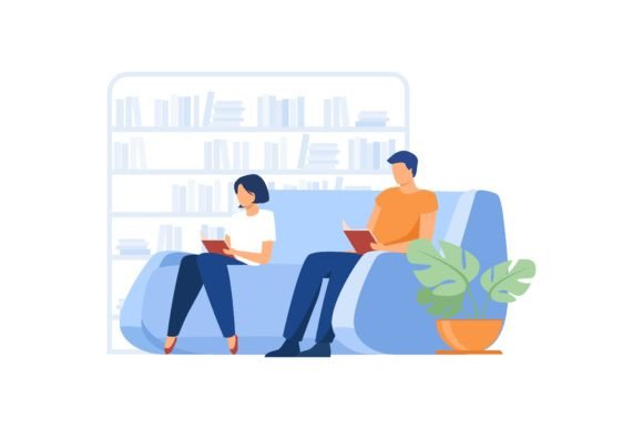 Download Students Studying and Reading in Library - Study Collection