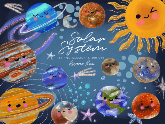 Download Kawaii Planets Clipart | Solar System PN - Net Collection
