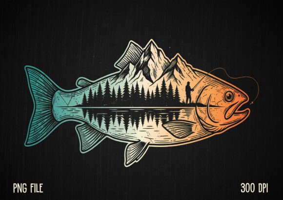 Download Bass Fishing Mountain Nature Outdoor PNG - Bass Collection