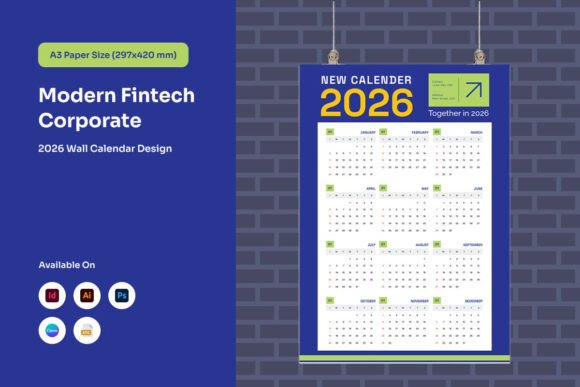 Download Fintech Annual Wall Planner 2026 - Tech Collection