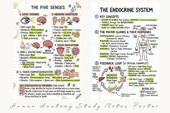 Download Human Anatomy Study Notes Poster - Study Collection