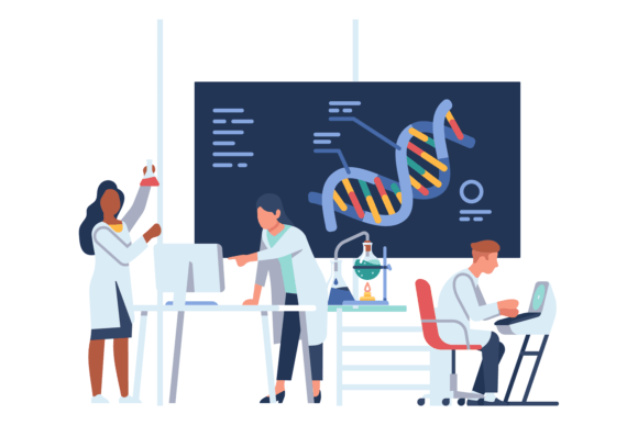 Download Scientists Studying Dna. People Research - Study Collection
