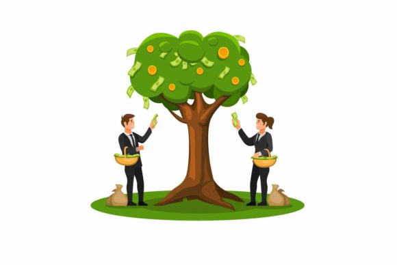 Download Harvest Money from Tree, Investment Icon - Money Collection