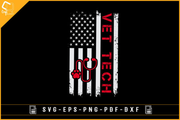 Download Vet Tech with USA Flag Veterinary Design - Tech Collection