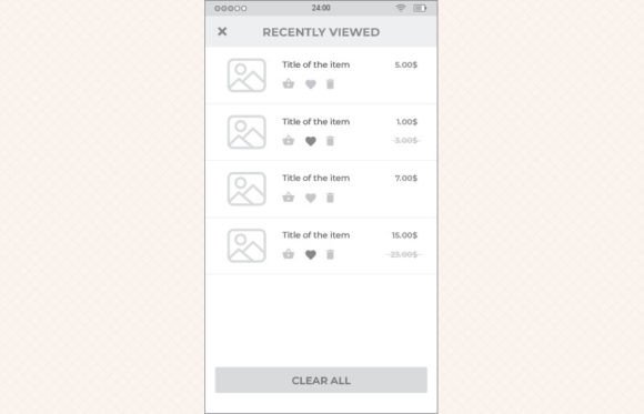 Download Ecommerce Categories 7 Mobile Wireframe - Premium Resources