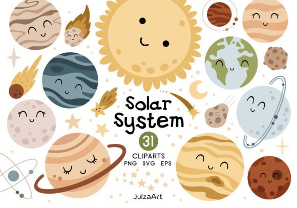 Download Solar System Clipart, Planets Svg Png - Net Collection
