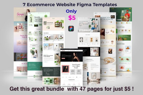 Download 7 Ecommerce Website Figma Templates - Ecommerce Collection