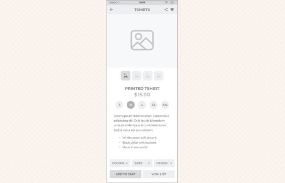 Download Ecommerce Product 03 Mobile Wireframe - Ecommerce Collection