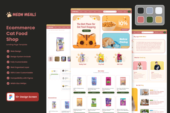 Download Cat Food ECommerce Website Template - Ecommerce Collection