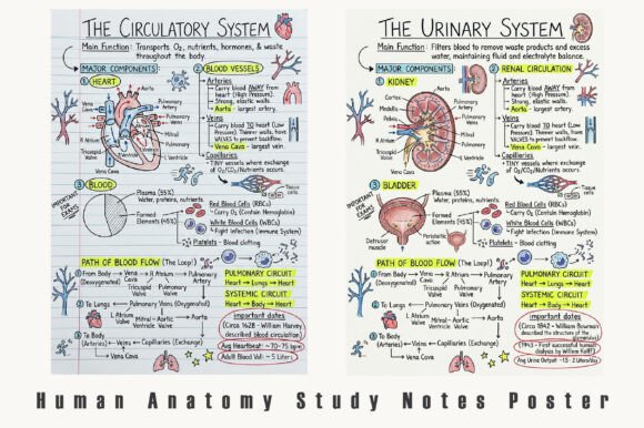 Download Human Anatomy Study Notes Poster - Study Collection
