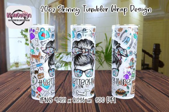 Download Vet Tech Life 20oz Skinny Tumbler PNG - Tech Collection