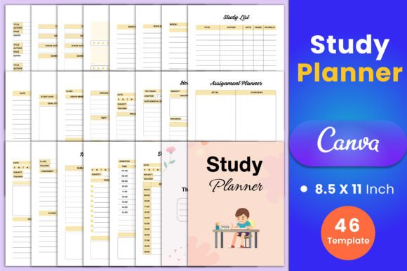 Download Study Planner Canva Interior - Study Collection
