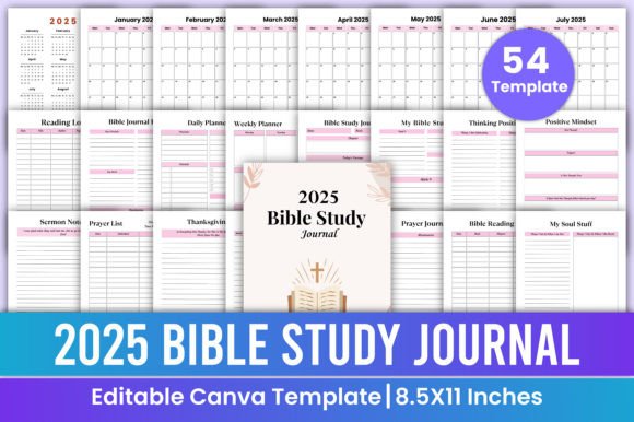 Download 2025 Bible Study Journal Canva Template - Study Collection
